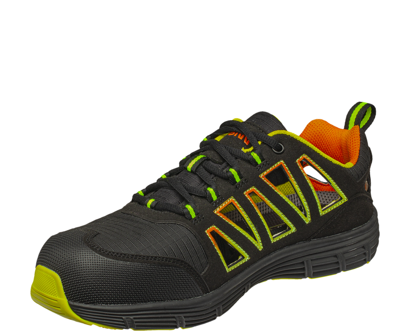 BENNON REBEL S1P ESD Low pantofi sport cu talpă joasă, verzi