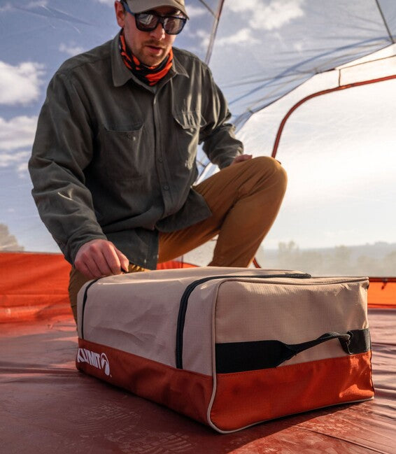 Klymit Mesa Cot XL pat de camping, roșu