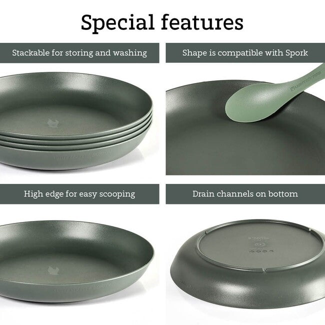 LIGHT MY FIRE RamenPlate farfurie BIO din plastic, verde