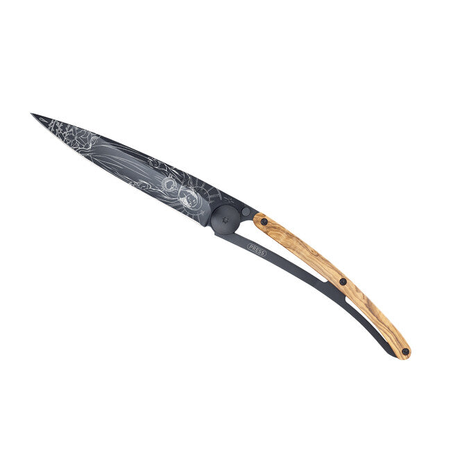 Deejo Tattoo briceag Virgo, Black olive wood
