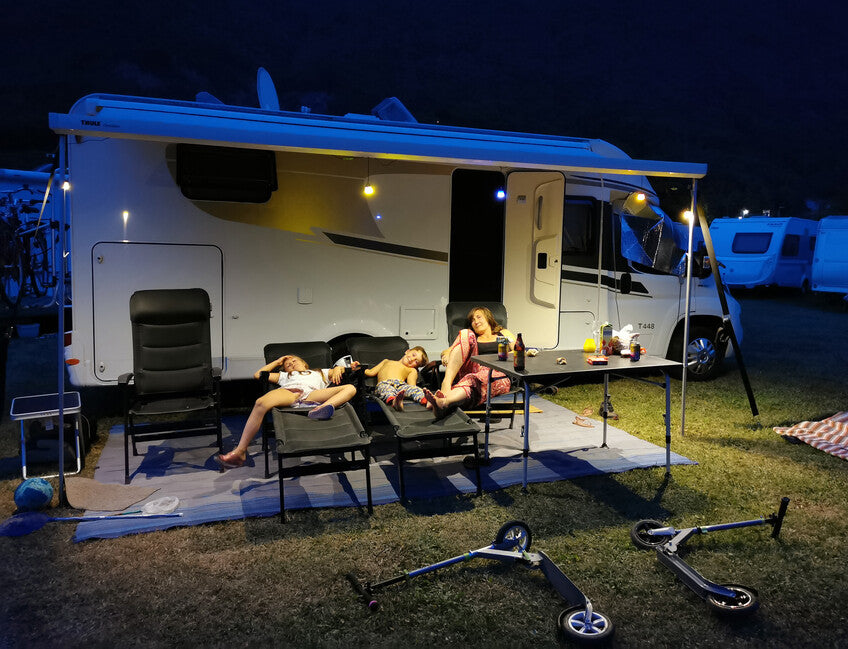 Origin Outdoors Connectable lampă LED, albastră, 200 lumeni, alb cald