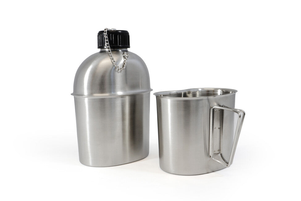 Origin Outdoors ploscă din oțel inoxidabil cu pahar, 1,2 l, 0,8 l