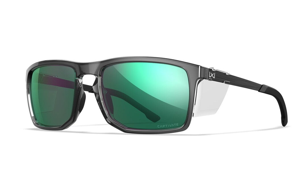 Wiley X Axe ochelari de soare Captivate Polarized Green Mirror/ Gloss Crystal Grey