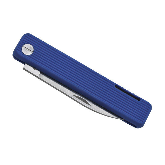 Baladeo ECO357 Papagayo briceag 7,5 cm, oțel 420, mâner TPE, bleumarin