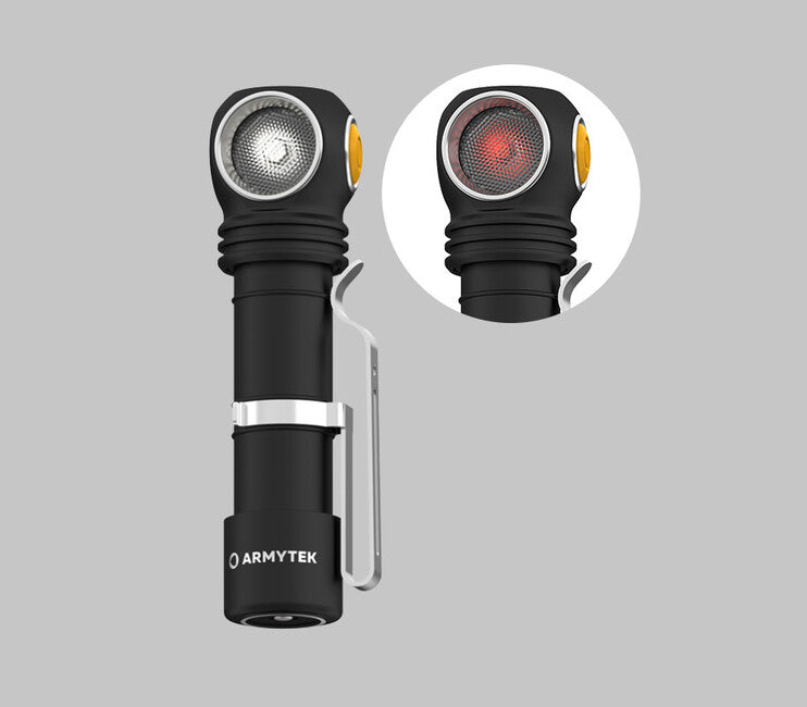 ArmyTek Wizard C2 WR lanternă frontală LED cu suport magnetic alimentare acumulator 1100 lm 3 h 65 g, White & Red