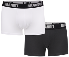 Brandit Boxeri cu Logo 2buc, alb-negru