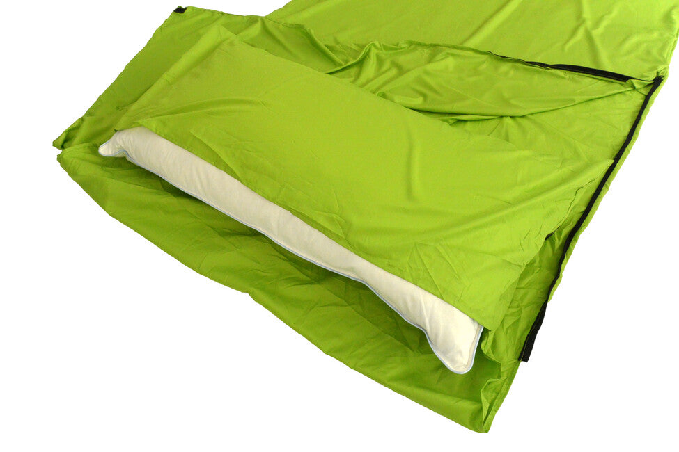 Origin Outdoors inserție dreptunghiulară pentru sac de dormit din microfibră, verde