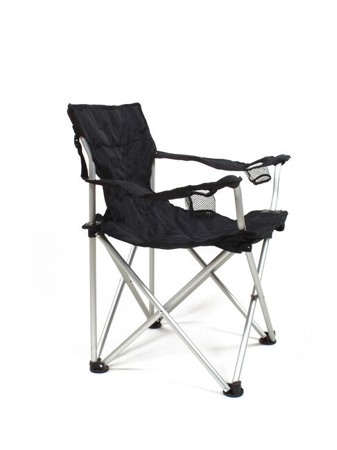 BasicNature Comfort scaun de camping, negru