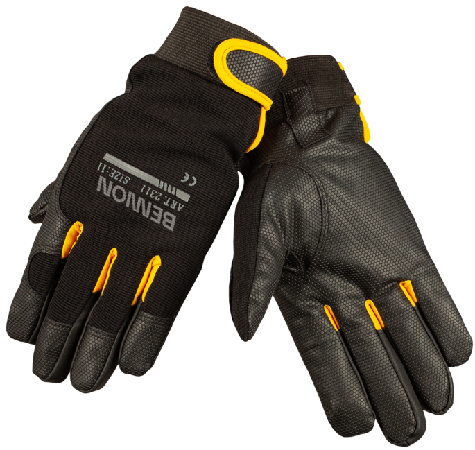 BENNON KALYTOS WTR mănuși de lucru Gloves, negre/galbene