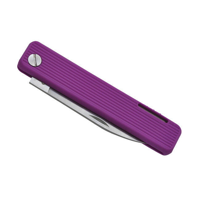 Baladeo ECO353 Papagayo briceag 7,5 cm, oțel 420, mâner TPE, violet