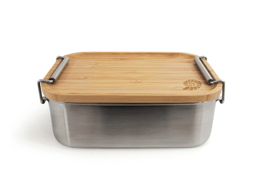 Origin Outdoors Bamboo-Clip cutie de prânz din oțel inoxidabil 1,2 l