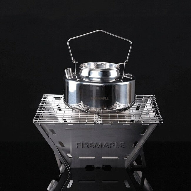 Fire Maple Maverick ognișor pliabil pentru lemn cu grill, suport și 4 panouri
