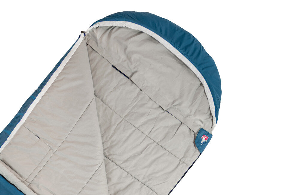 Grüezi-Bag Cotton Comfort Grueezi sac de dormit, albastru cânepă adânc, dreapta