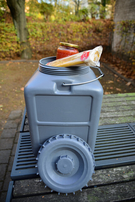 BasicNature recipient pătrat pentru lichide cu gât larg, gri, 30 l