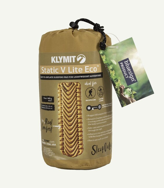 Klymit Static V Lite ECO saltea de dormit, auriu deschis