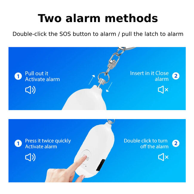 W&G SHIELD SOS alarmă personală etanșă cu LED și buton de activare, roz