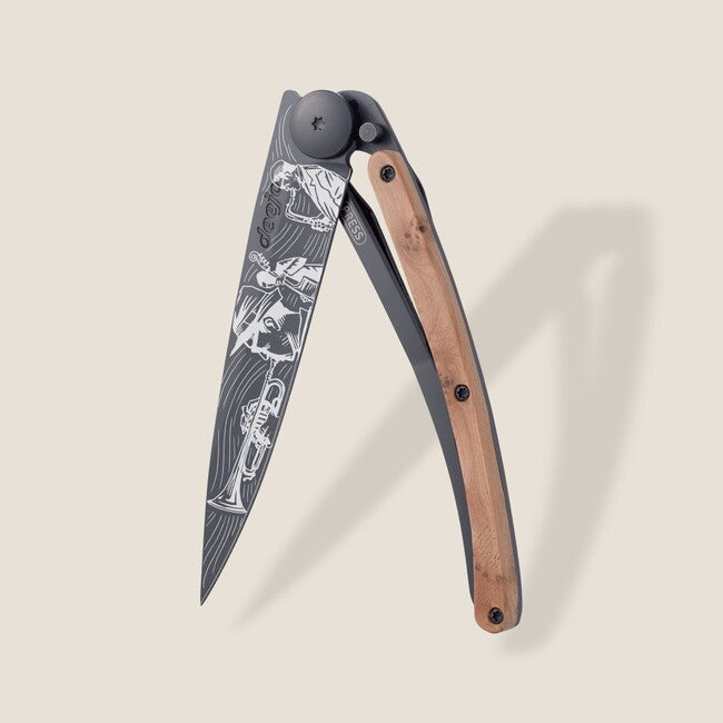 Deejo Tattoo briceag Jazz, Black juniper wood