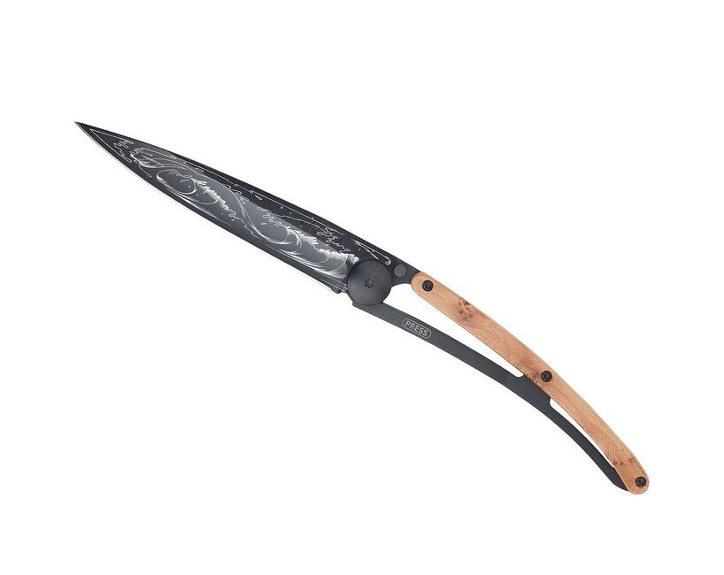 Deejo Wave briceag Ocean negru juniper wood wave