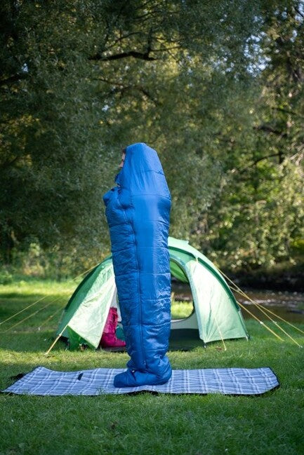HUSKY Sac de dormit sintetic trei sezoane prelungit -10, albastru