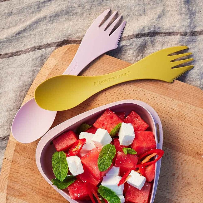 LIGHT MY FIRE Spork lingură multifuncțională medium, crem