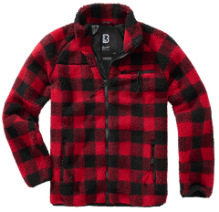 Brandit Teddyfleece geacă fleece, roșie/neagră