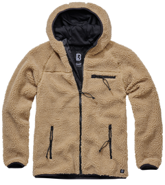 Brandit Worker geacă fleece cu glugă Teddyfleece, camel