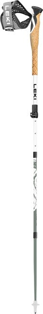 LEKI Cross Trail FX Superlite bețe de trekking, albe-verde invidios-negru, 110 - 130 cm