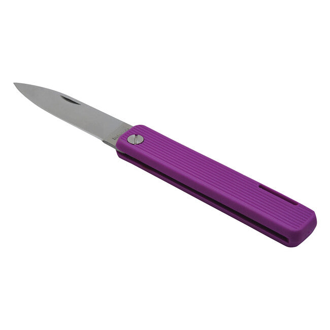 Baladeo ECO353 Papagayo briceag 7,5 cm, oțel 420, mâner TPE, violet