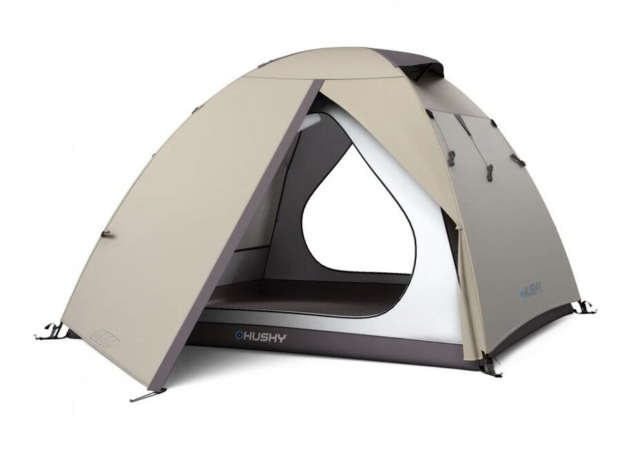 Husky Bird 3 Plus cort expediționar ultraușor pentru 3 persoane, Black Coating light brown