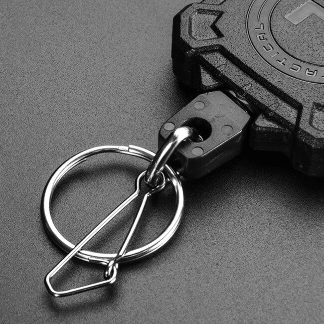 Leguon Keyhex carabinieră cu coardă din oțel pentru chei, neagră