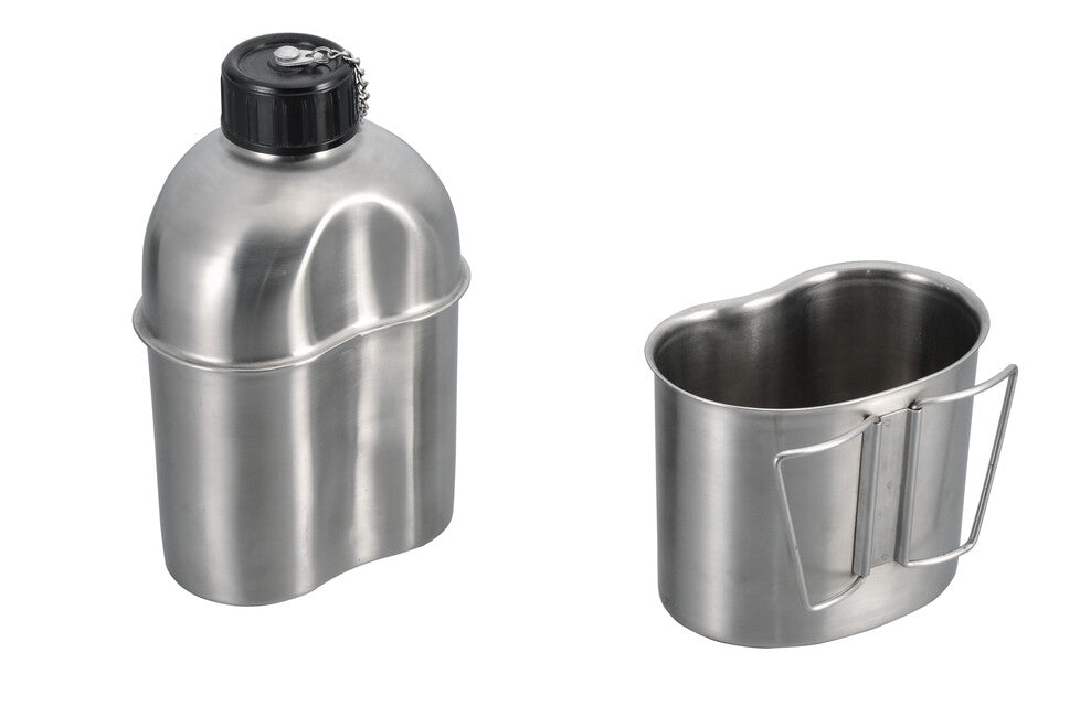 Origin Outdoors ploscă din oțel inoxidabil cu pahar, 1,2 l, 0,8 l
