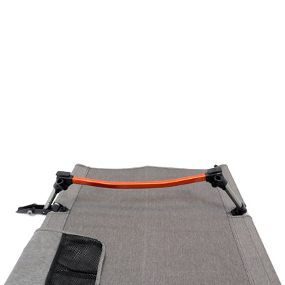 BasicNature pat de camping ridicat, 190 cm, gri