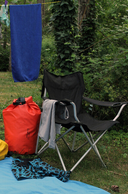 BasicNature Comfort scaun de camping, negru