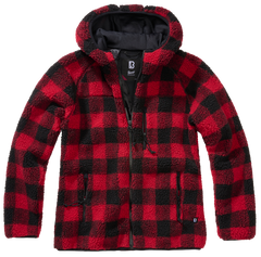 Brandit Teddy geacă fleece pentru femei, Red/black