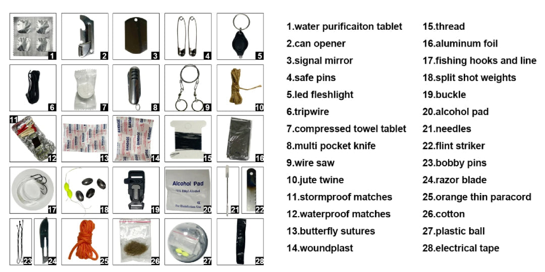 WARAGOD Menel set paracord supraviețuire, coyot