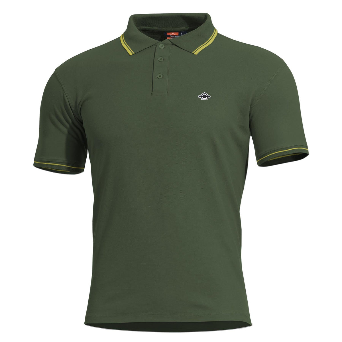 Pentagon Aniketos Stripes tricou polo, verde