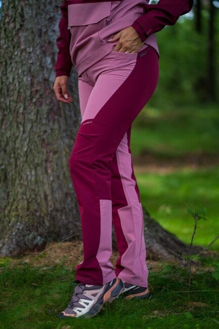 HUSKY Keiry pantaloni outdoor pentru femei, bordo/roz