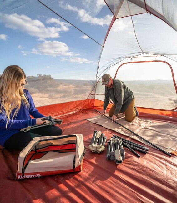 Klymit Mesa Cot XL pat de camping, roșu