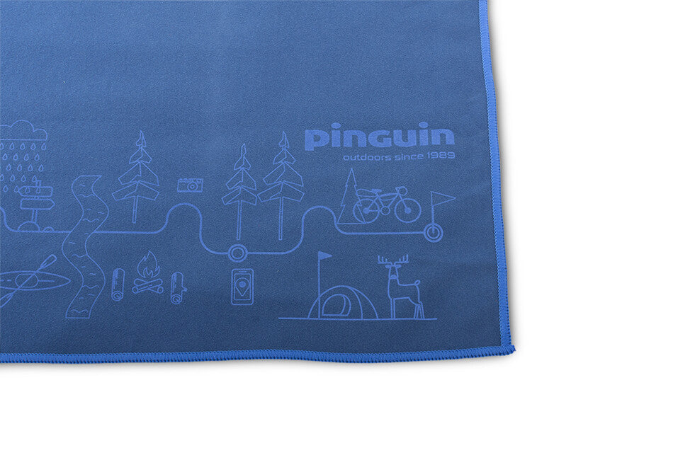 Pinguin Micro towel Map prosop 60 x 120 cm, albastru