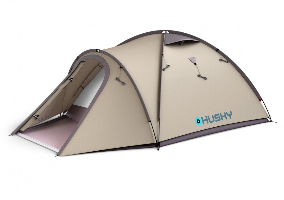 Husky Bizon 3 Plus cort familial de trekking pentru 3 persoane, light brown