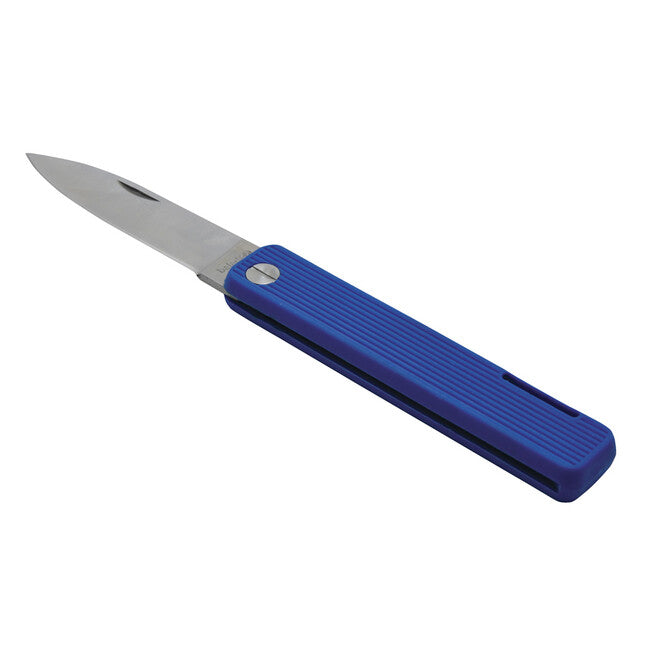 Baladeo ECO357 Papagayo briceag 7,5 cm, oțel 420, mâner TPE, bleumarin