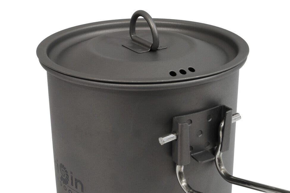 Origin Outdoors Titanium oală de trekking din titan/cană cu gură de turnare și mâner rabatabil Camping Pot, 750 ml