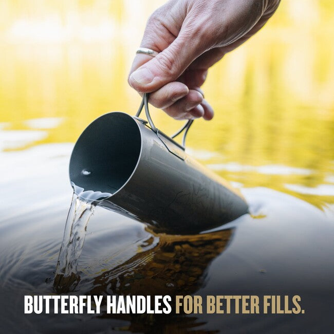 GRAYL UltraPress™ Purifier sticlă de filtrare Titanium, Covert Black