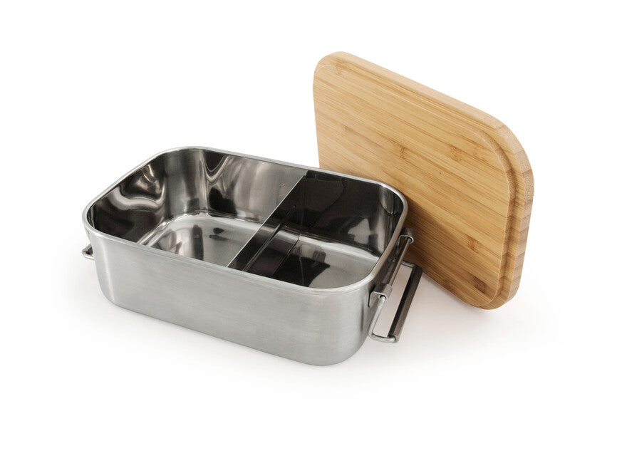 Origin Outdoors Bamboo-Clip cutie de prânz din oțel inoxidabil 1,2 l