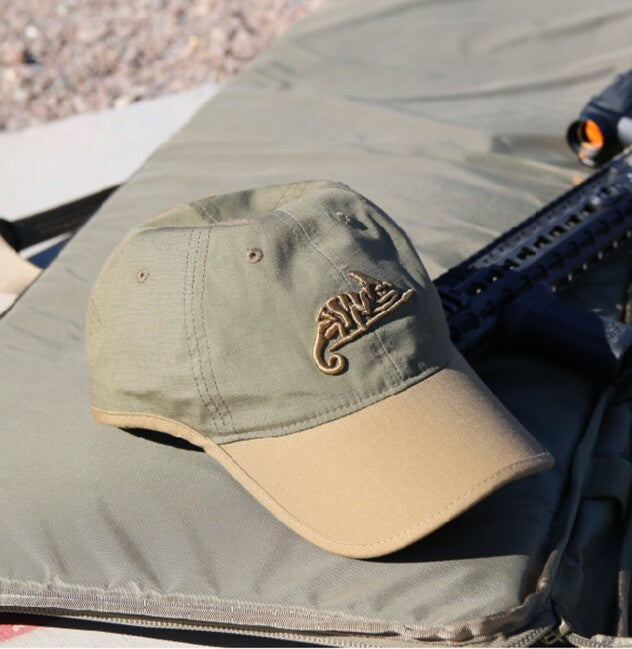 Helikon-Tex șapcă PolyCotton Ripstop cu logo, Coyote / Olive Green