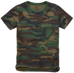 Brandit tricou pentru copii cu mânecă scurtă, woodland