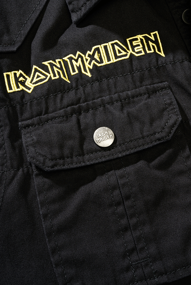 Brandit Iron Maiden FOTD vintage košeľa bez rukávov, čierna