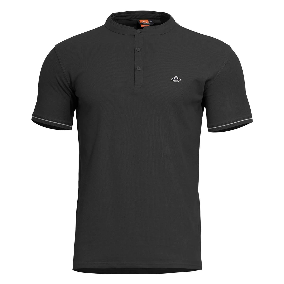 Pentagon Levantes Henley Stripes tricou, negru