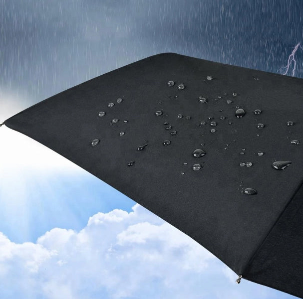 Origin Outdoors Wind-Trek umbrelă compactă rezistentă la vânt cu fibre de sticlă și strat de teflon tije din fibre de sticlă, L, neagră