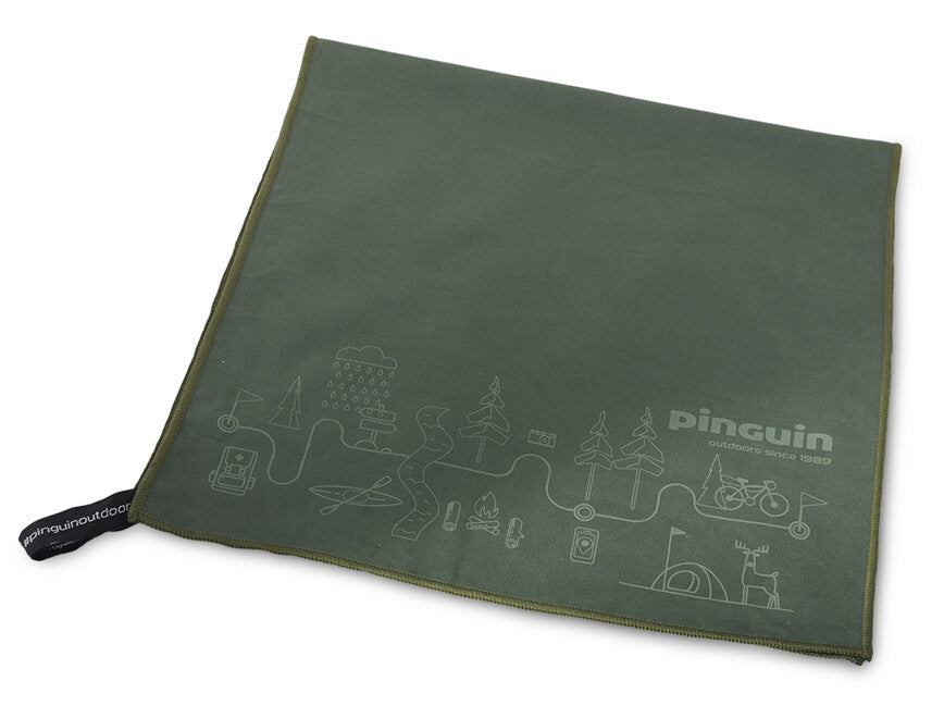 Pinguin Micro towel Map prosop 60 x 120 cm, albastru